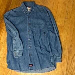 Dickies Denim long sleeve button down shirt - L